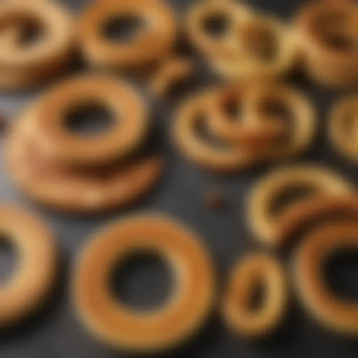 Various materials used for pancake rings, including metal and silicone