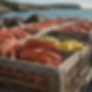 Sourcing Lobster: A Coastal Perspective Seaside view with lobster traps