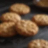 Freshly baked cookies with a golden-brown finish.