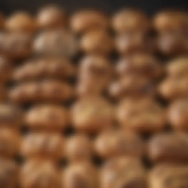 A variety of bread loaves on display at Aldi