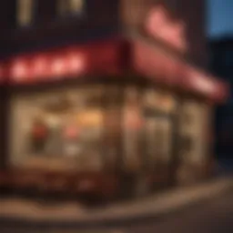 Exterior view of Alex Pizzeria showcasing its inviting ambiance