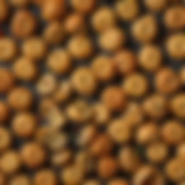 A close-up of a savory snack, displaying its texture and flavor profile, enticing viewers with its deliciousness.