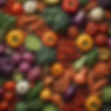 The Vibrant Palette of Nutrition Colorful array of vegetables showcasing nutrition