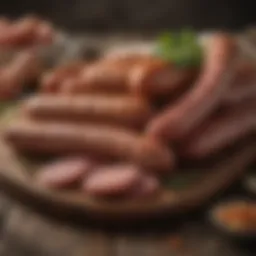Traditional Irish sausage platter showcasing a variety of types