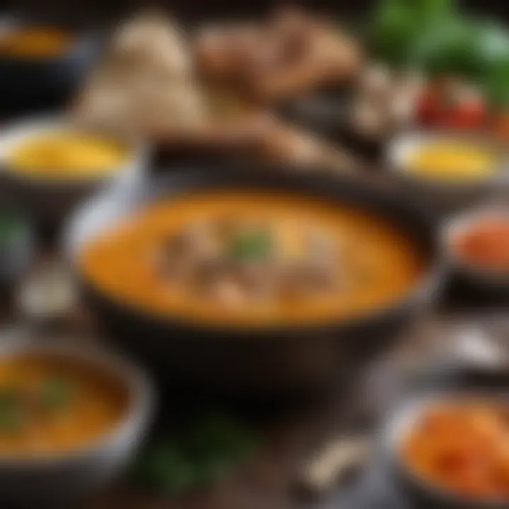 An elegant display of unique ingredients used in artisan soup recipes.