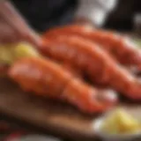 Selection of fresh lobster tails