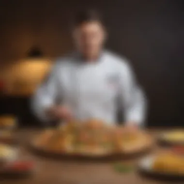 Artisanal Nachos: Innovation in Every Bite A chef creatively presenting artisanal nachos with unique toppings