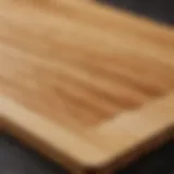 Elegant bamboo cutting board with intricate grain patterns