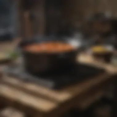 Durability and Craftsmanship in Dutch Ovens Durable cast iron Dutch oven highlighting its robust construction and texture.