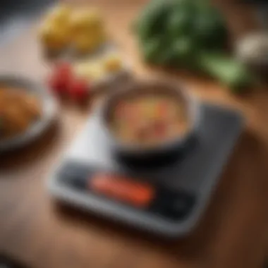 Innovative food scale showcasing smartphone connectivity features