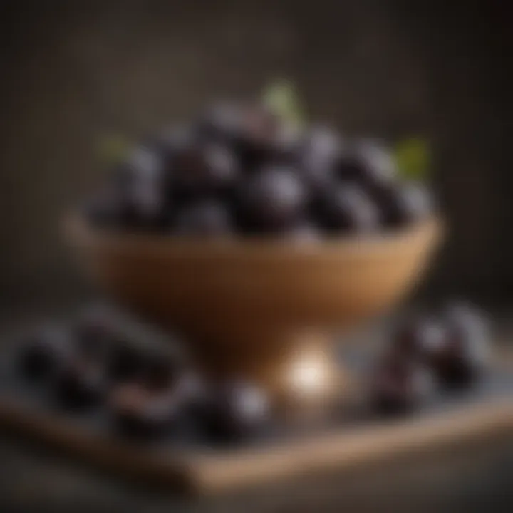 High-quality prunes in an elegant bowl