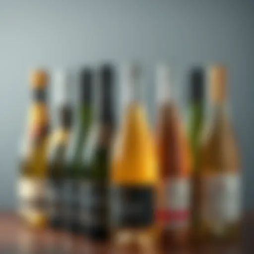 Diverse Selection of Sparkling Wines A selection of sparkling wine bottles arranged elegantly