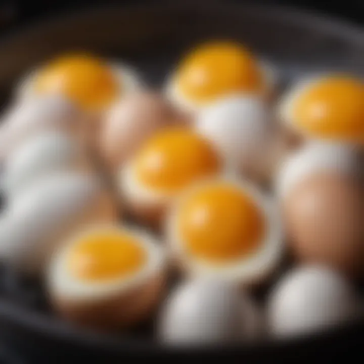 A visually appealing chart illustrating boiling times for different egg textures.