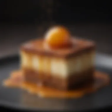 A beautifully caramelized dessert created using the Bonjour culinary torch, showcasing its effectiveness in gastronomy.