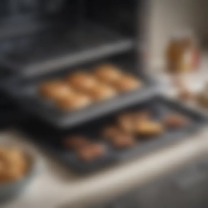 An array of cleaning tools beside the Breville Smart Oven Air for effective maintenance.