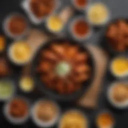 A tantalizing plate of Buffalo Wild Wings Endless Wings showcasing various flavors