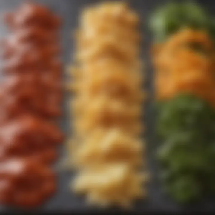 Close-up of unique sauce ingredients and textures