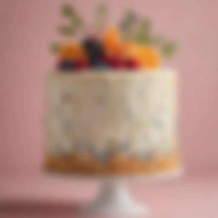 Elegant cake featuring delicate piping details