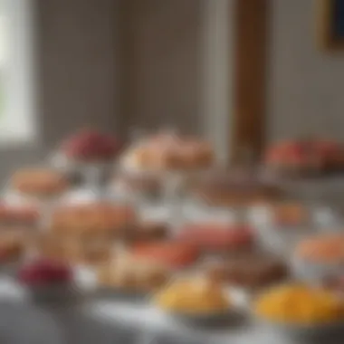 Exquisite Dessert Table for Weddings A beautifully arranged dessert table featuring a variety of sweet treats