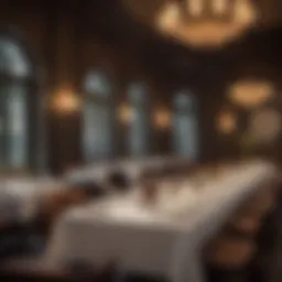 Elegant dining setup at Chao Steakhouse