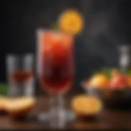 Vibrant display of Chatham Artillery Punch in a traditional glass