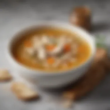 A culinary scene where chicken soup base powder is integrated into a gourmet dish