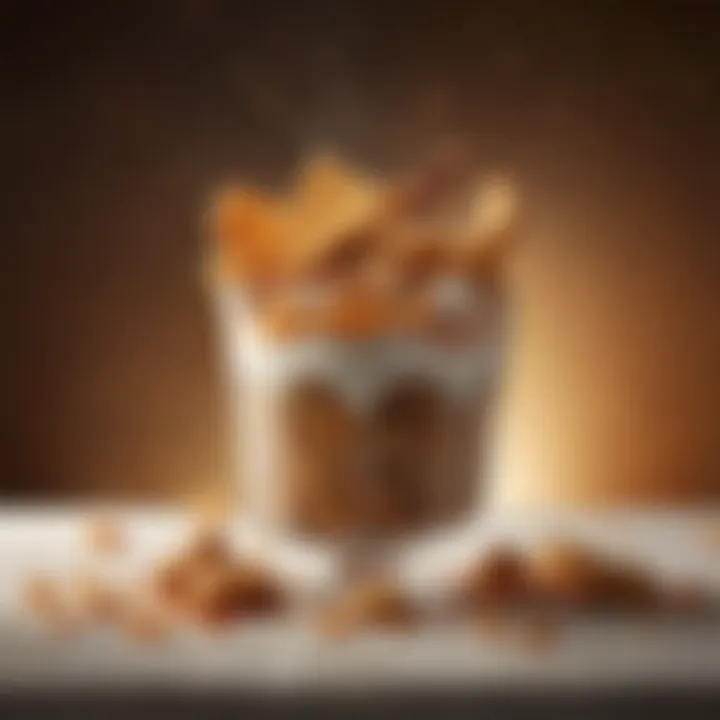 A creative dessert featuring Cinnamon Toast Crunch and Fireball