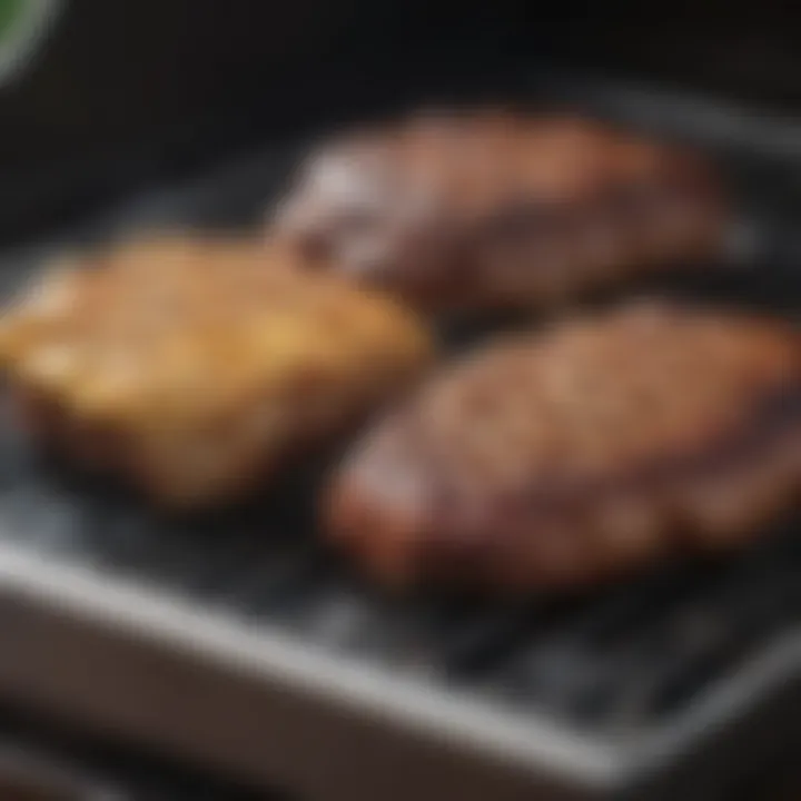 Before and after grill cleaning comparison