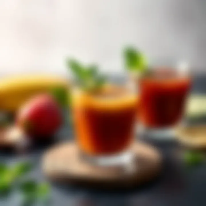 An arrangement of garnishes that complement cocktail sauce.