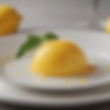 Zesty lemon garnish on a gourmet dish