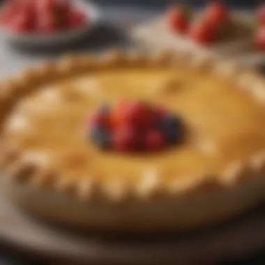 A close-up of a perfectly baked crust ready for topping.