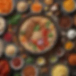 Colorful assortment of low sugar ingredients