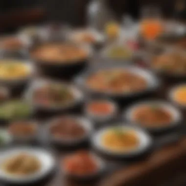 Diverse Culinary Offerings Elegant menu layout showcasing a variety of dishes