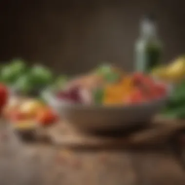 Fresh Ingredients for Culinary Excellence Seasonal ingredients artistically displayed