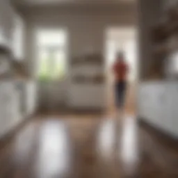 Elegant non-skid runner enhancing kitchen decor