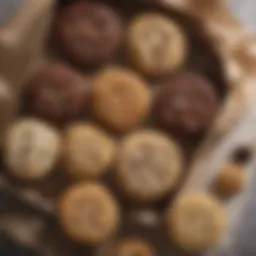 An assortment of gourmet cookies in a beautifully designed box
