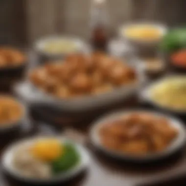 Complementary Side Dishes An array of side dishes complementing the main chicken dish