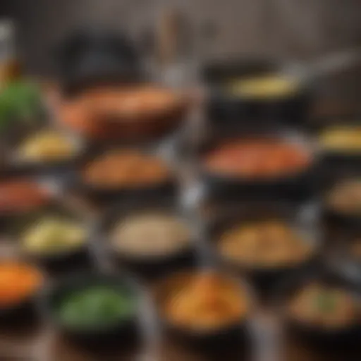 Assortment of different types of cooking pans