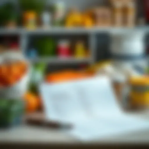 A visually organized shopping list with neatly categorized items.