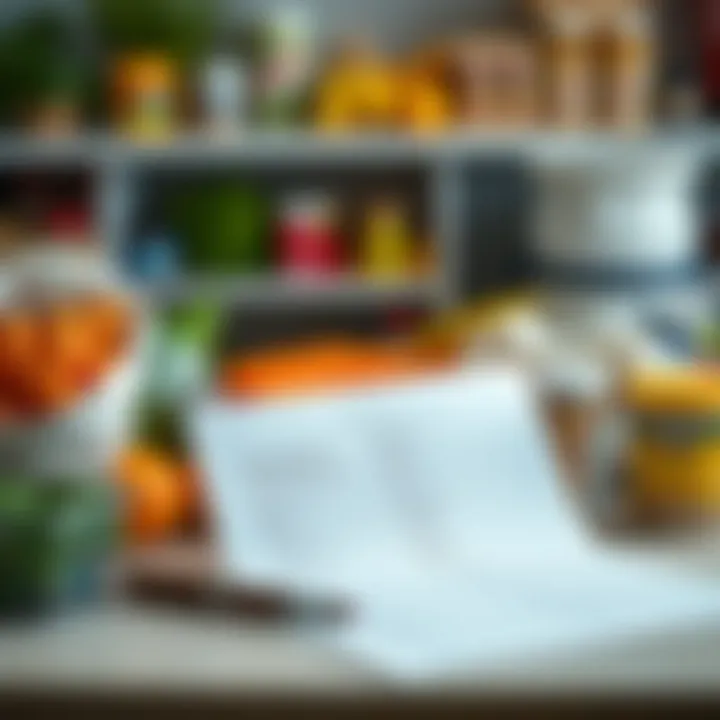 A visually organized shopping list with neatly categorized items.
