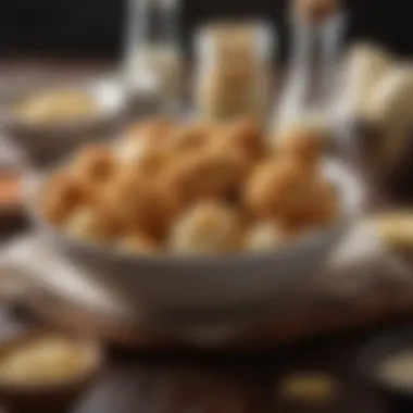 A bowl filled with ingredients for parmesan chicken, including parmesan cheese and breadcrumbs