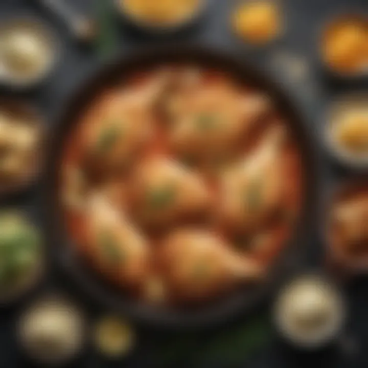 An illustration showcasing various variations of parmesan chicken dishes