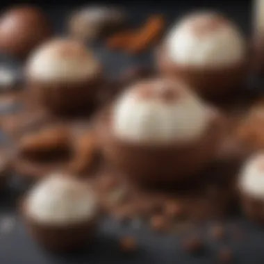 Ingredients for Luxurious Hot Cocoa Bombs Assorted ingredients for hot cocoa bombs