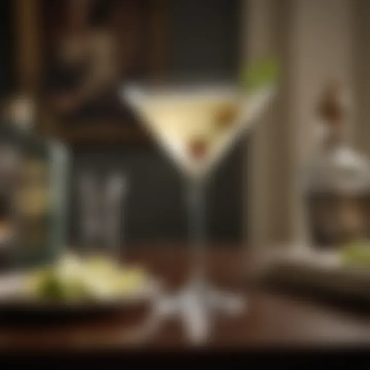 An Irish Martini served in a sophisticated glass alongside traditional Irish decor.