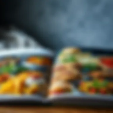 Showcasing Culinary Diversity A collage of diverse culinary styles represented in a recipe book