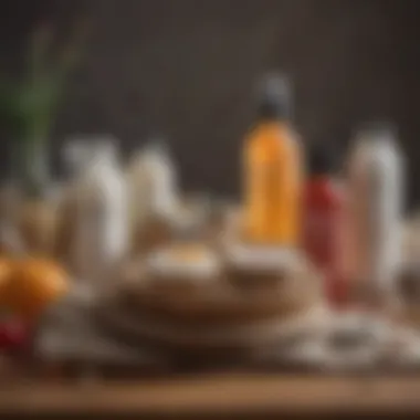 Self-Care Essentials A tranquil setting showcasing a collection of self-care products
