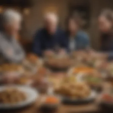 Gathering of Support and Understanding A warm gathering with friends sharing memories and support