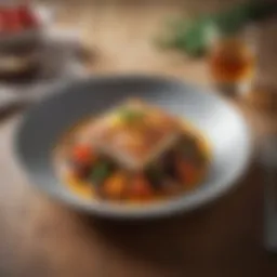 A beautifully arranged plate showcasing a gourmet dish