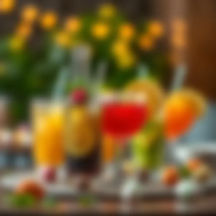 Refreshing beverages complementing the Easter meal.