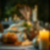 Elegant Easter dinner table setting featuring seasonal decorations.